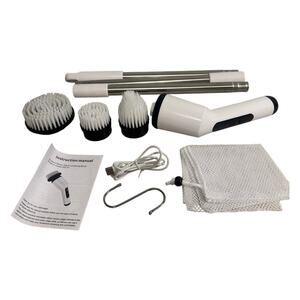 Electric Spin Scrubber Cordless Cleaning Brush with Extension Pole 3 Heads